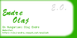 endre olaj business card